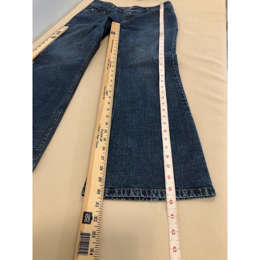 London Jeans Women's Size 10 Blue Denim Bootcut Double Button Streetwear Lined - Picture 8 of 9